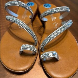 Elegant Silver Embellished Sandals
